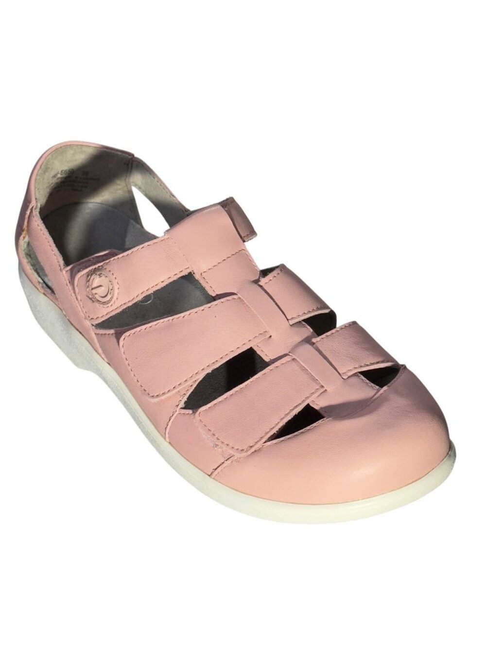 Alegria Traq Womens Pink Leather Strappy Comfort Sandals Size 38 With Slip-Resis